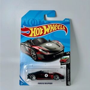 Hot Wheels HW Roadsters Porsche 918 Spyder Black 1/5 New 2018 94/250